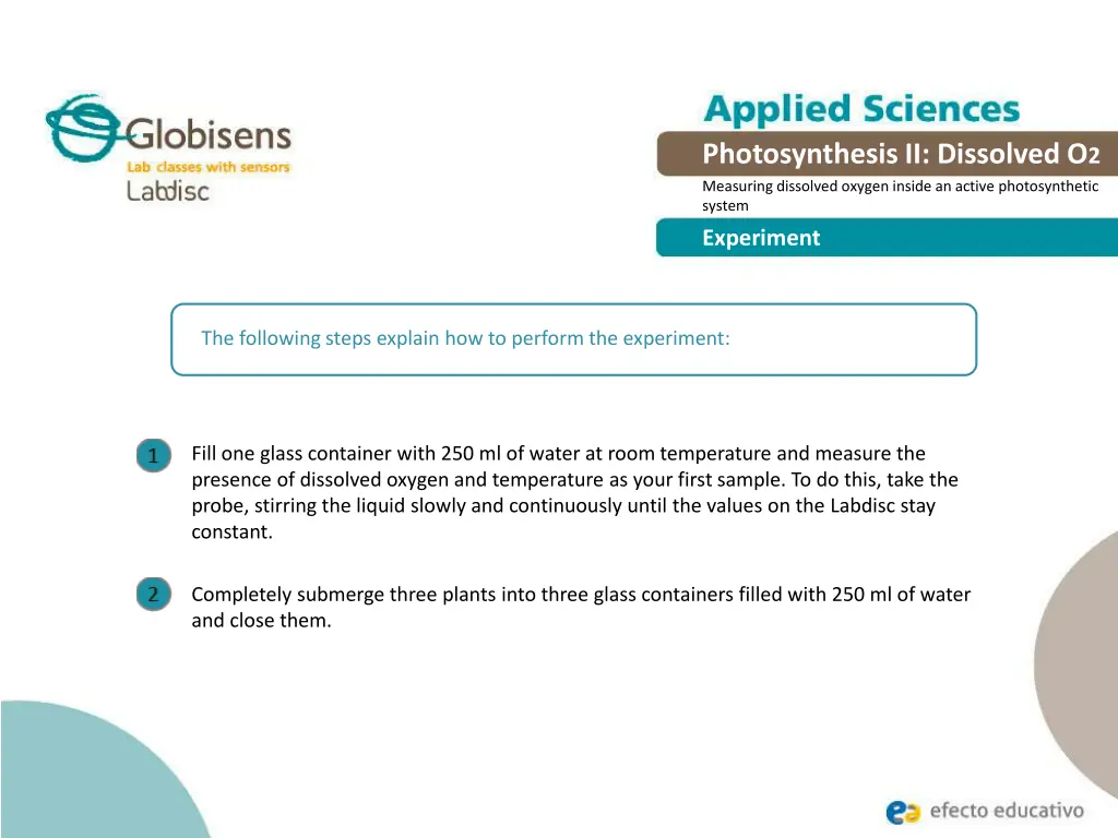 photosynthesis ii dissolved o 2 measuring 10