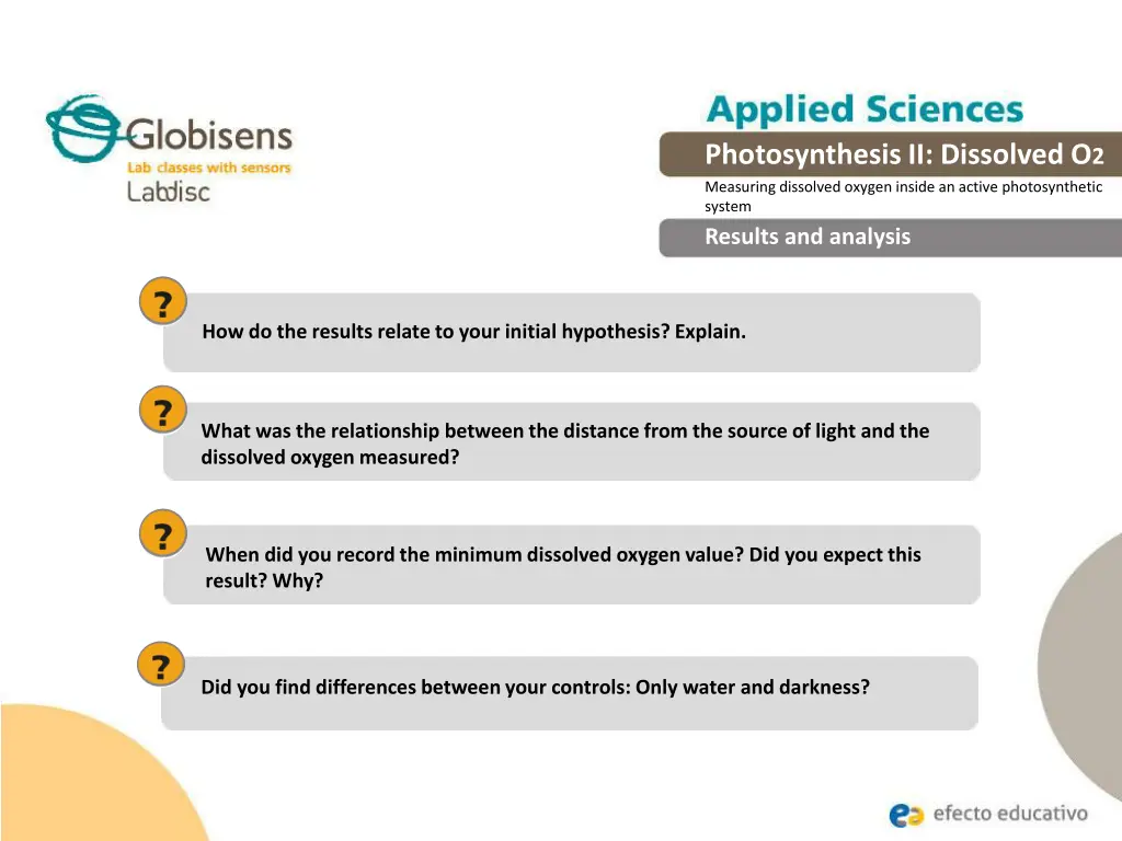 photosynthesis ii dissolved o 2 measuring 15