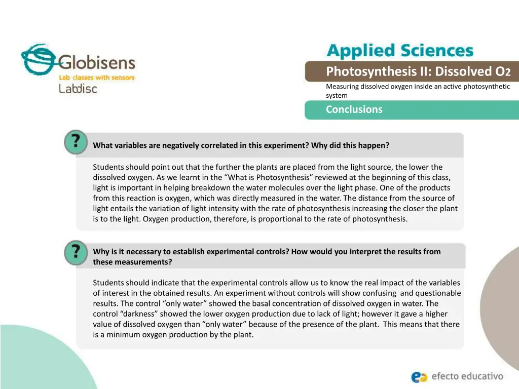 photosynthesis ii dissolved o 2 measuring 17