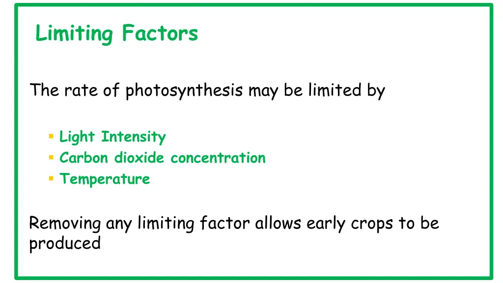 limiting factors