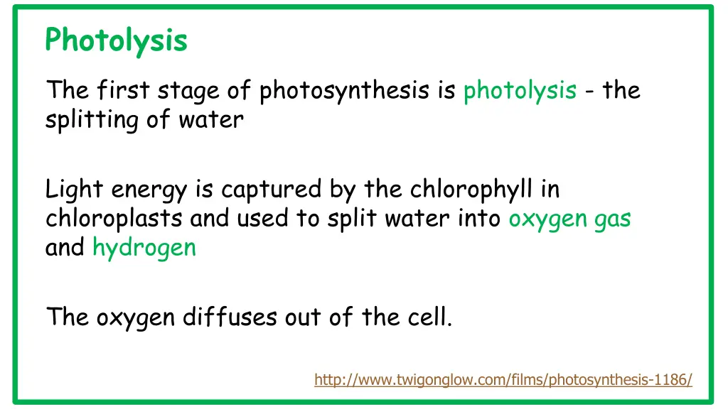 photolysis