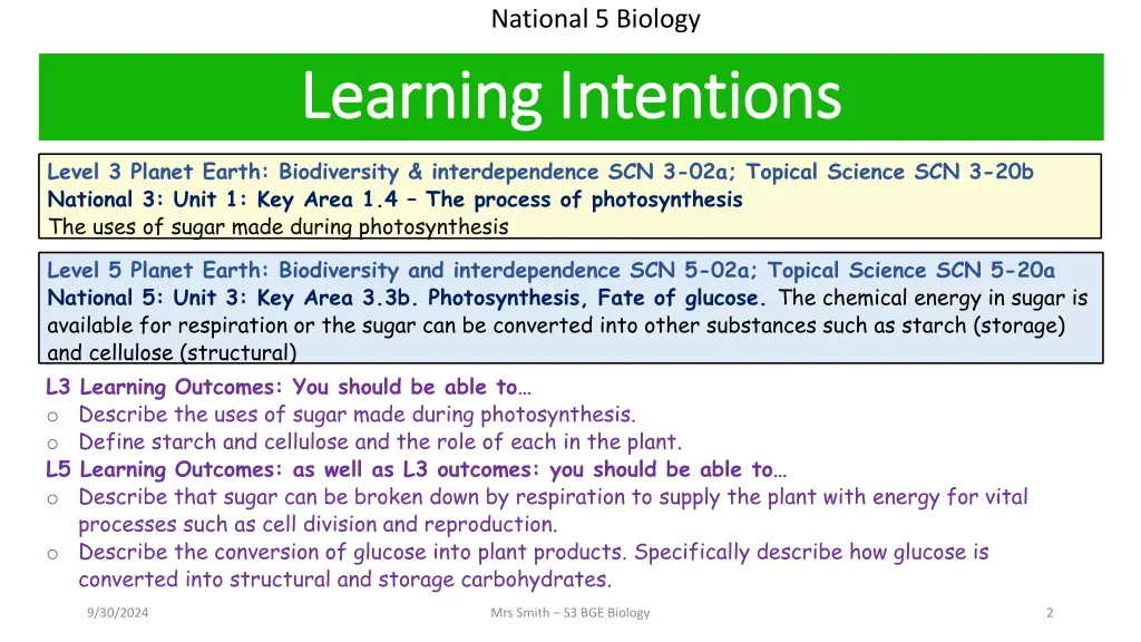 national 5 biology