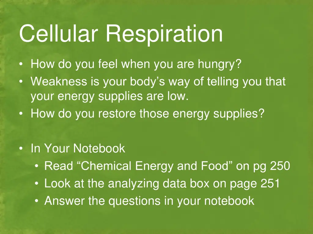 cellular respiration