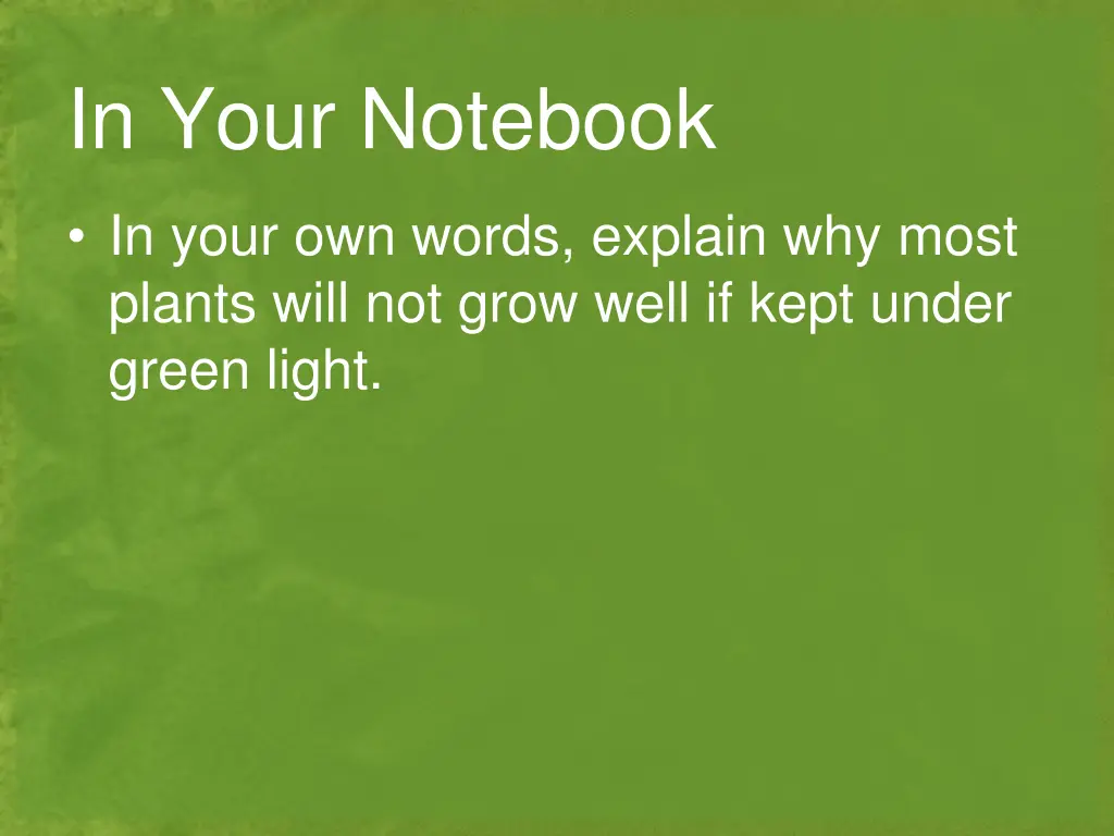 in your notebook 1