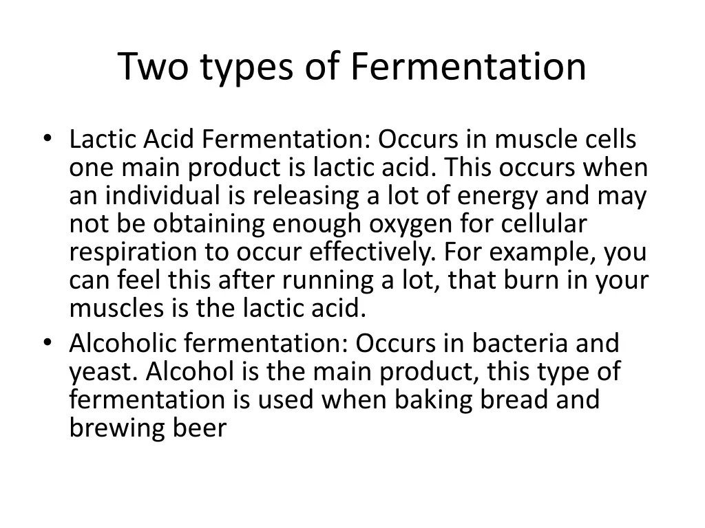 two types of fermentation