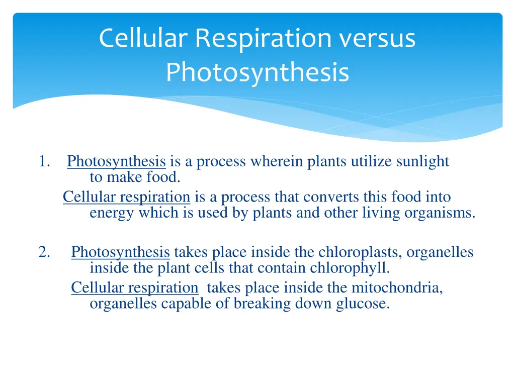 cellular respiration versus photosynthesis 3