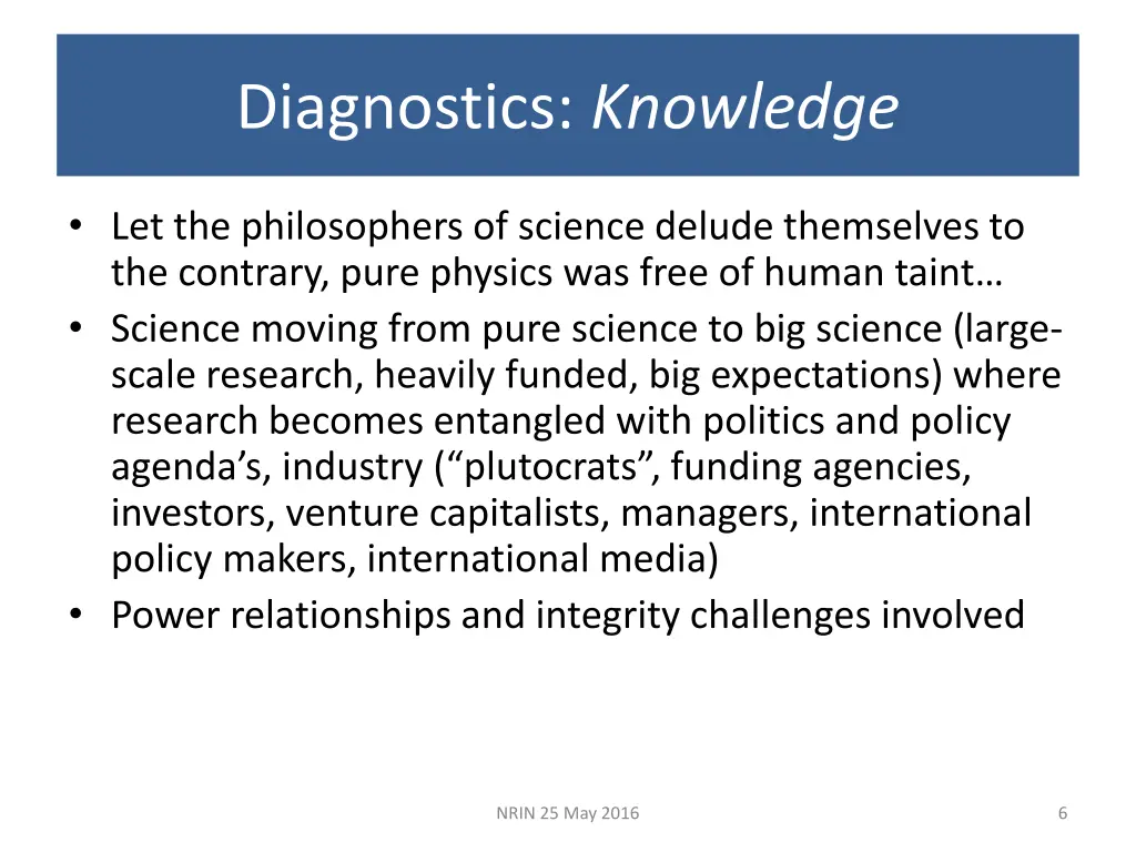 diagnostics knowledge