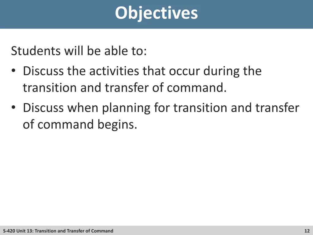 objectives 1