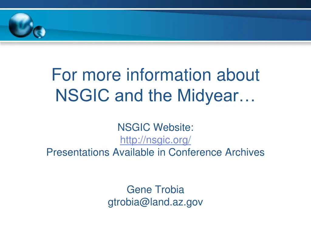 for more information about nsgic and the midyear