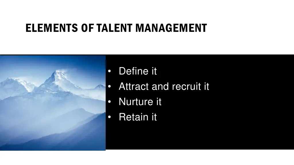 elements of talent management