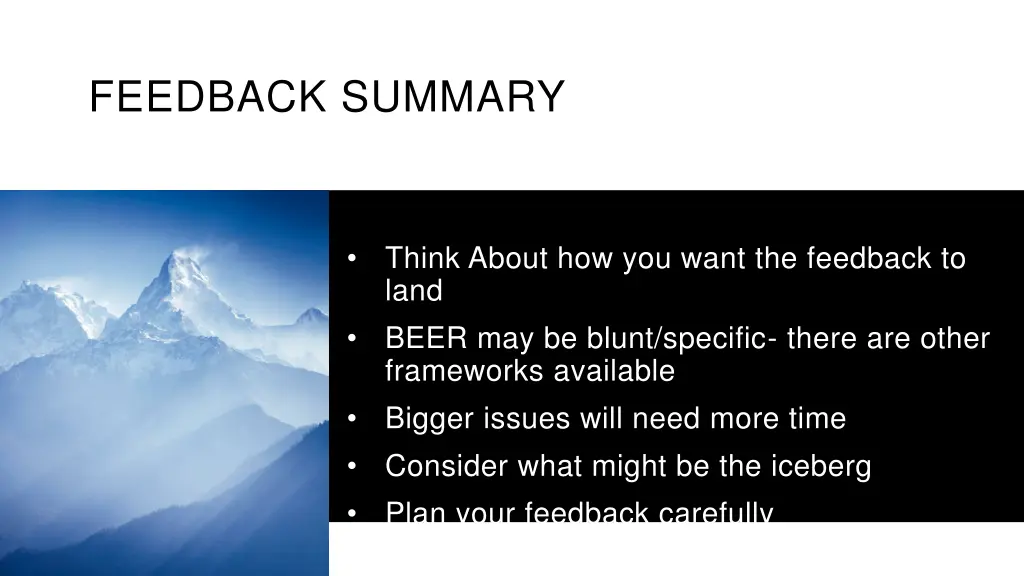 feedback summary