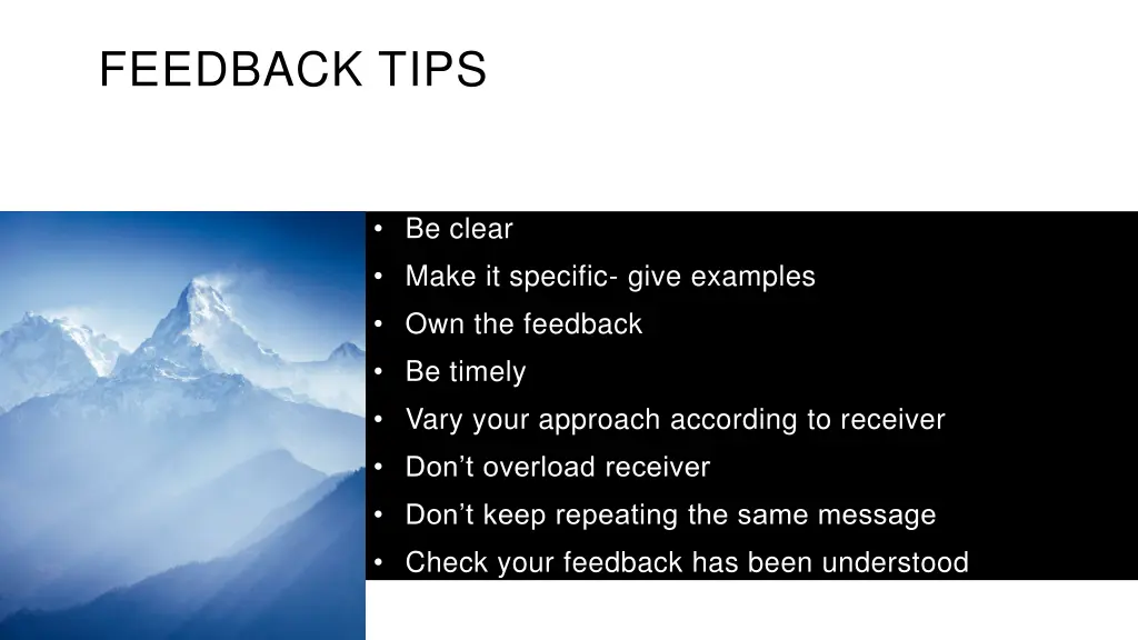 feedback tips