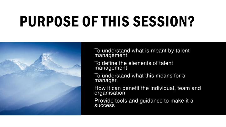 purpose of this session