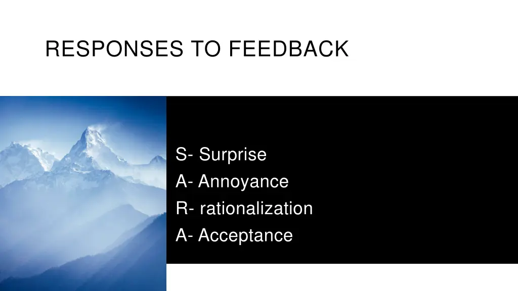 responses to feedback