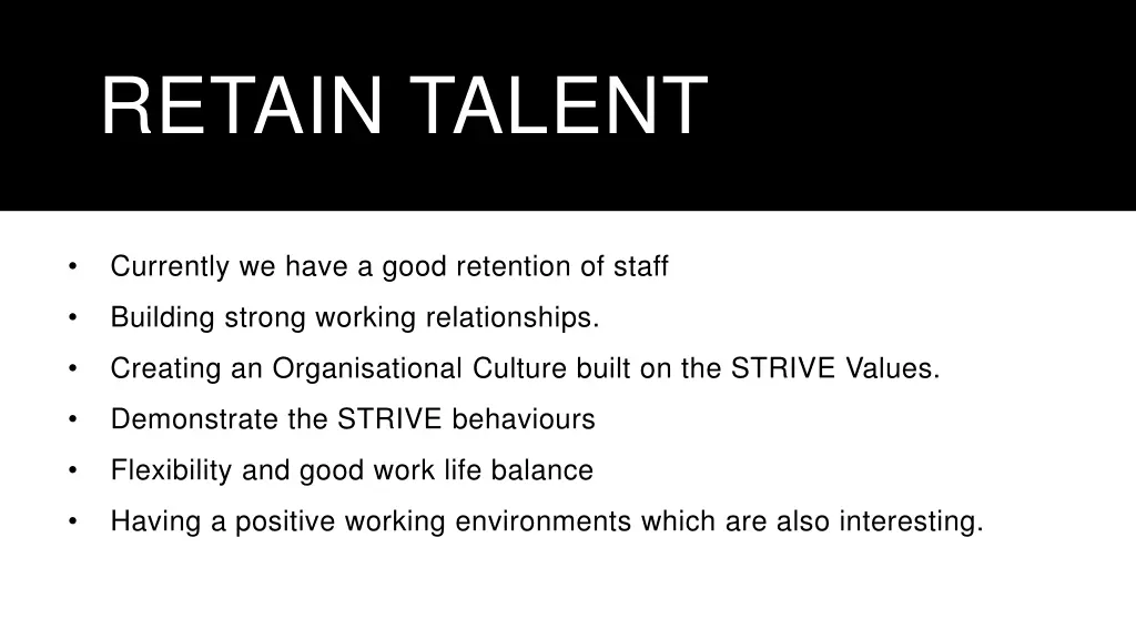 retain talent