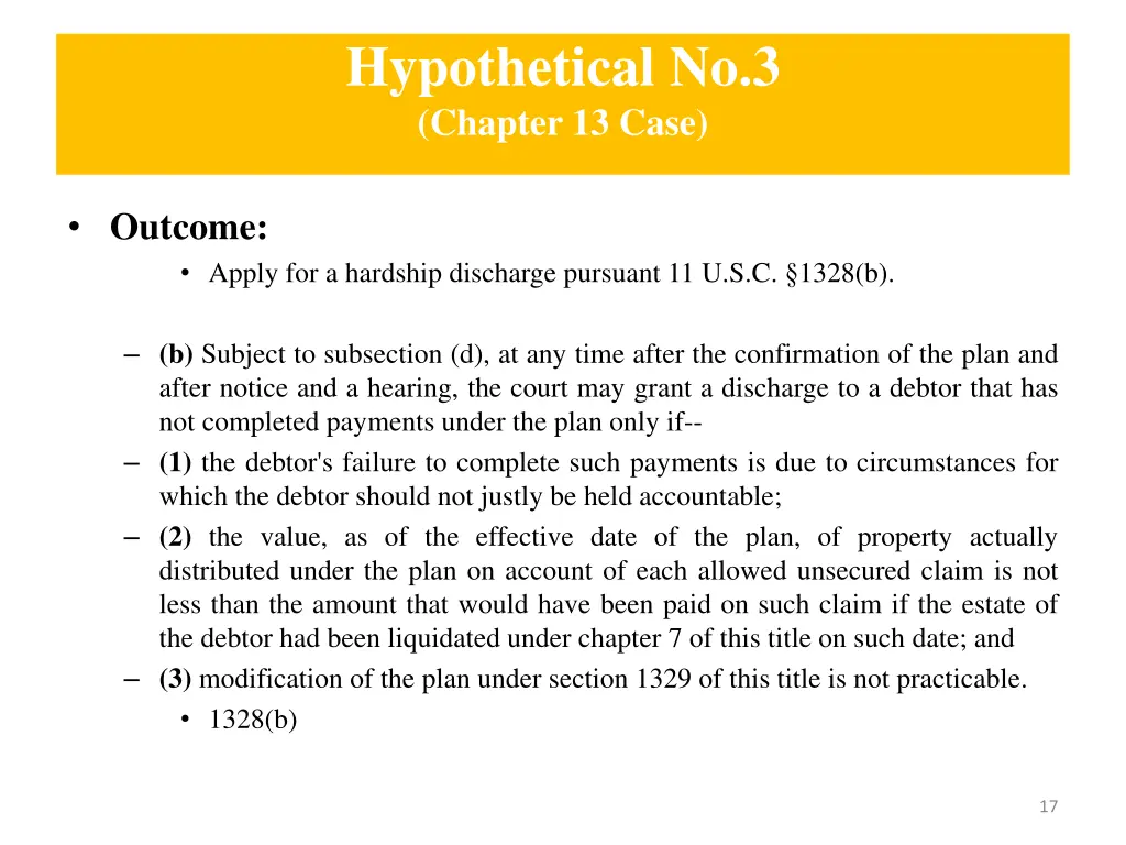 hypothetical no 3 chapter 13 case 2