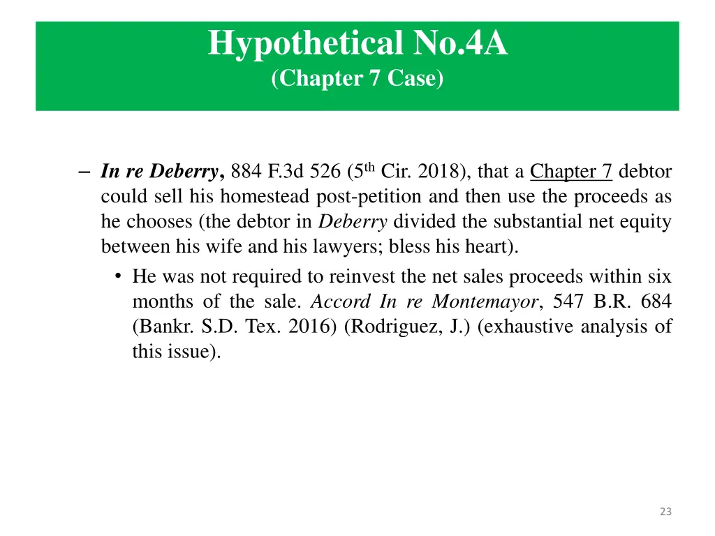 hypothetical no 4a chapter 7 case 1