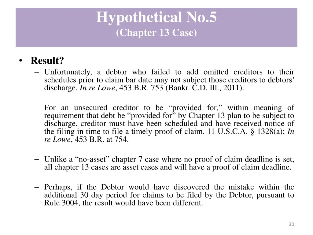 hypothetical no 5 chapter 13 case 1