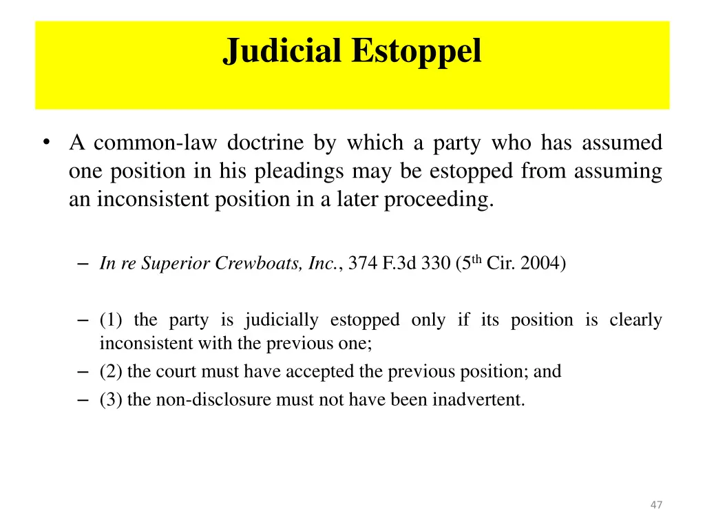 judicial estoppel