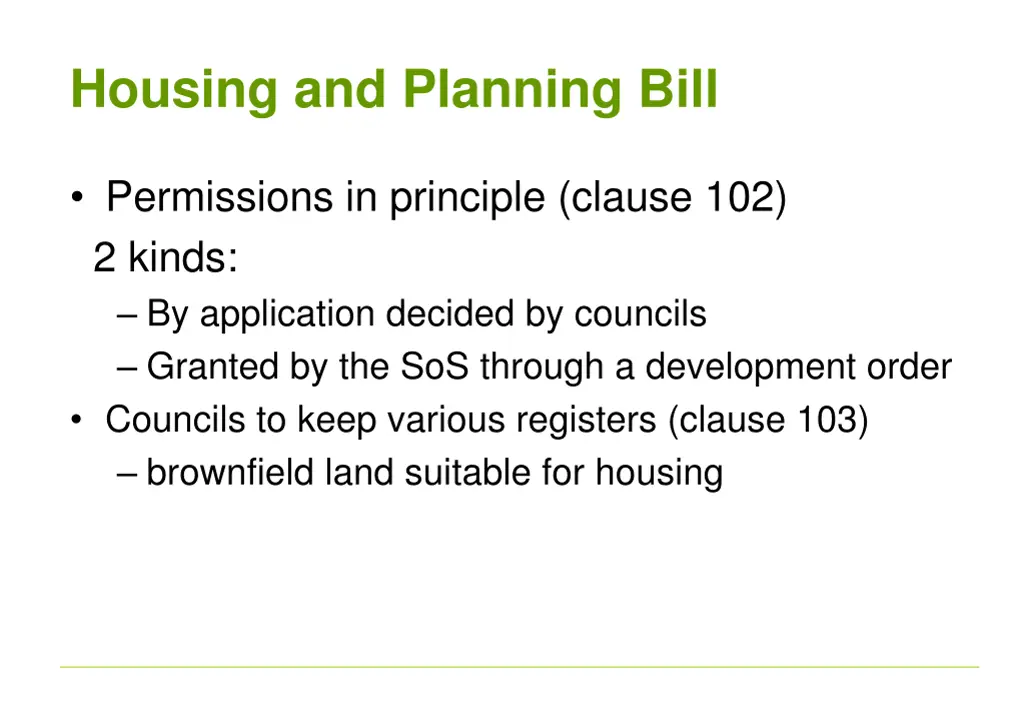 housing and planning bill