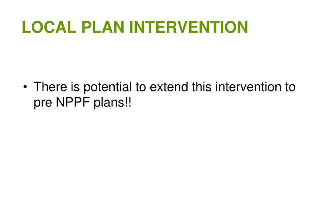 local plan intervention 2