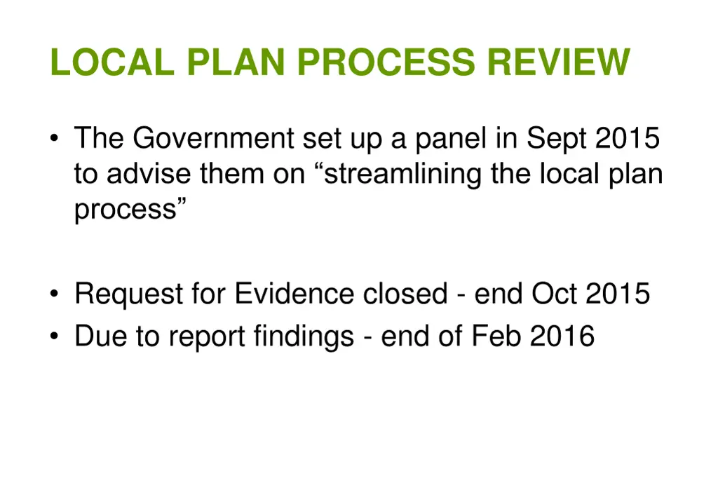 local plan process review