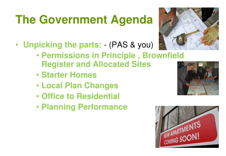 the government agenda