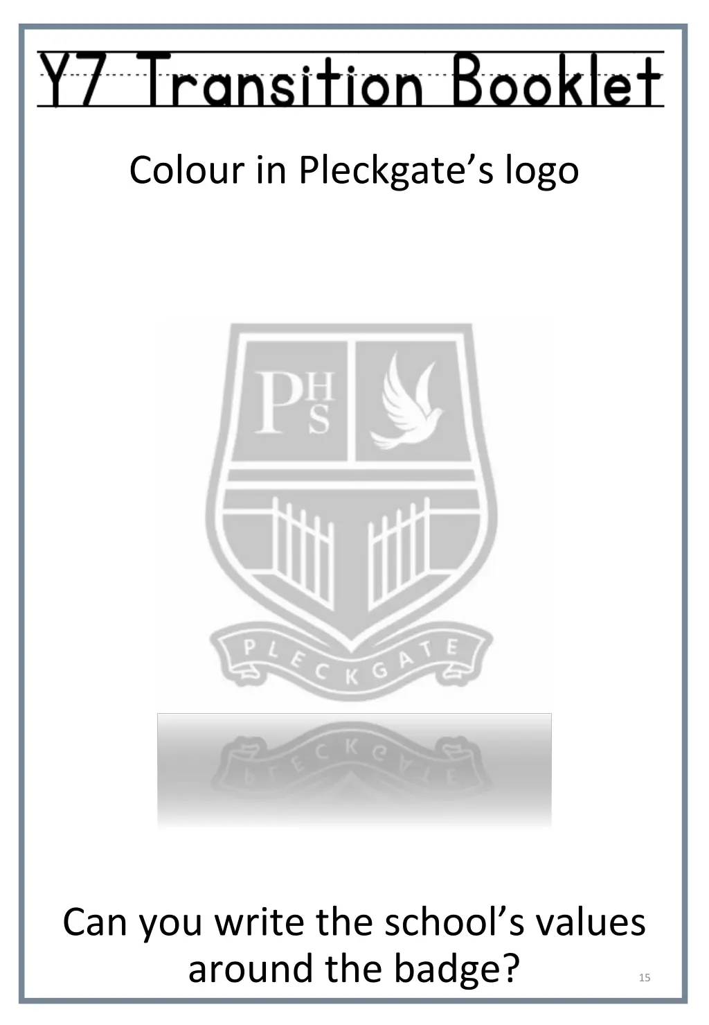 colour in pleckgate s logo