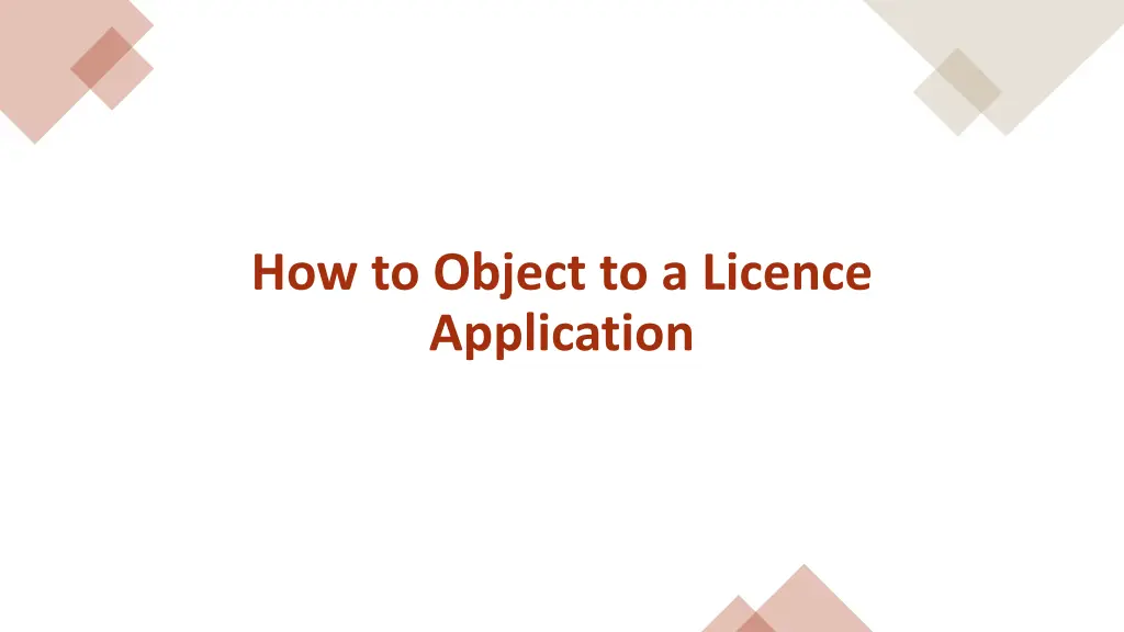 how to object to a licence application