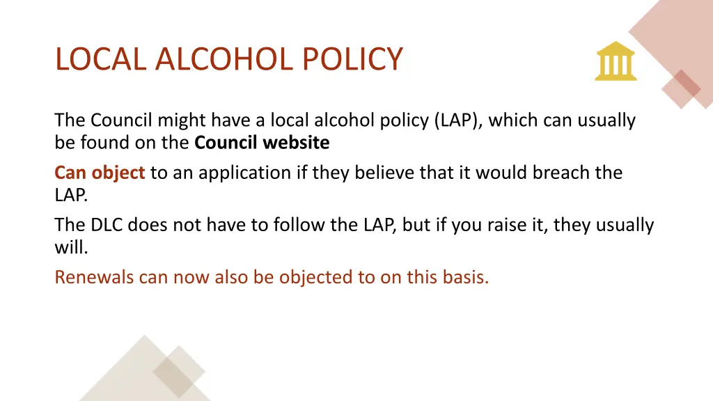 local alcohol policy