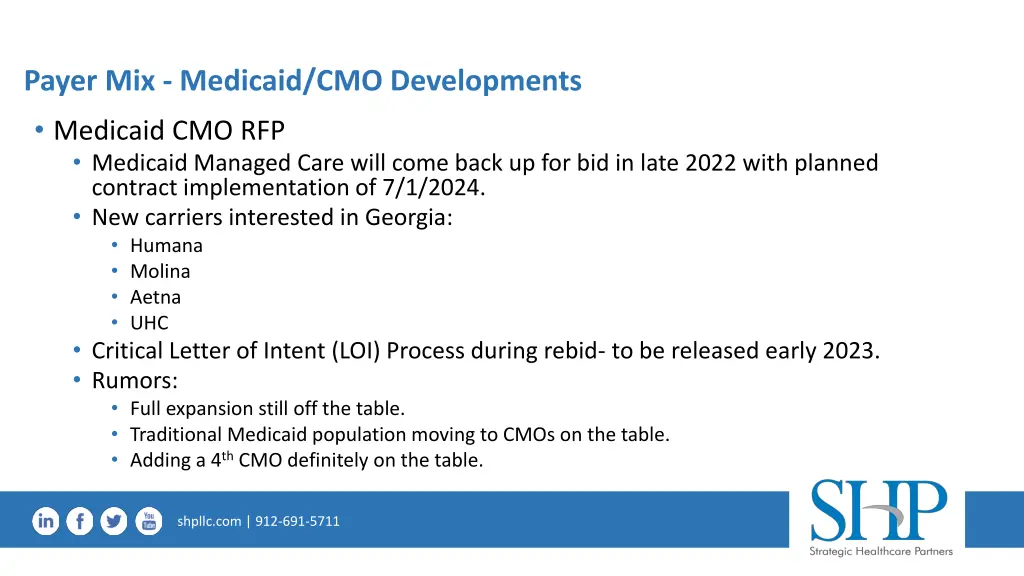 payer mix medicaid cmo developments medicaid