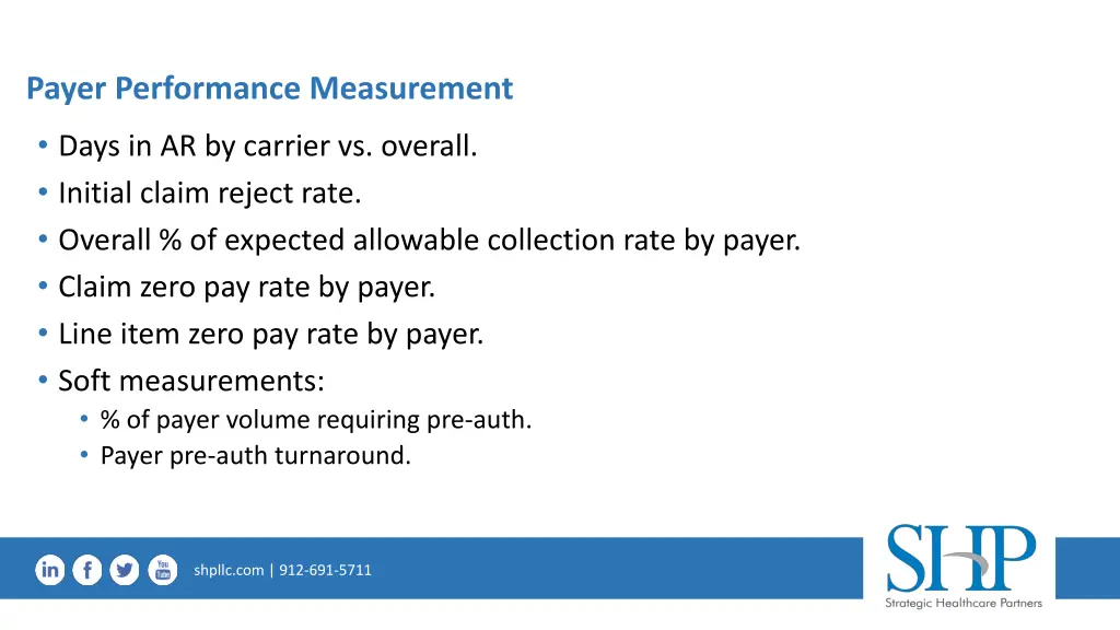 payer performance measurement