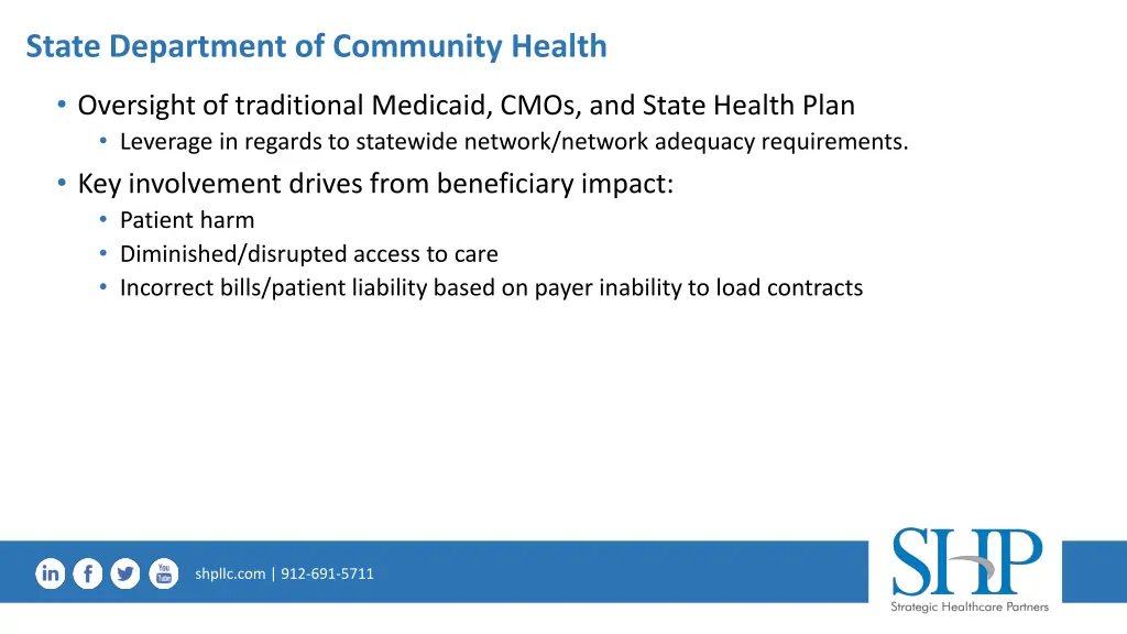 state department of community health