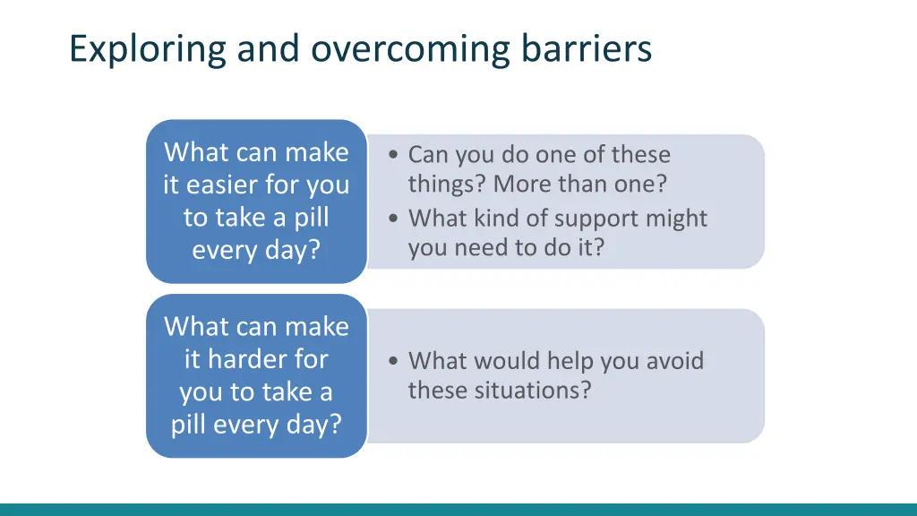 exploring and overcoming barriers