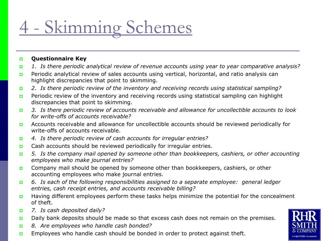 4 skimming schemes