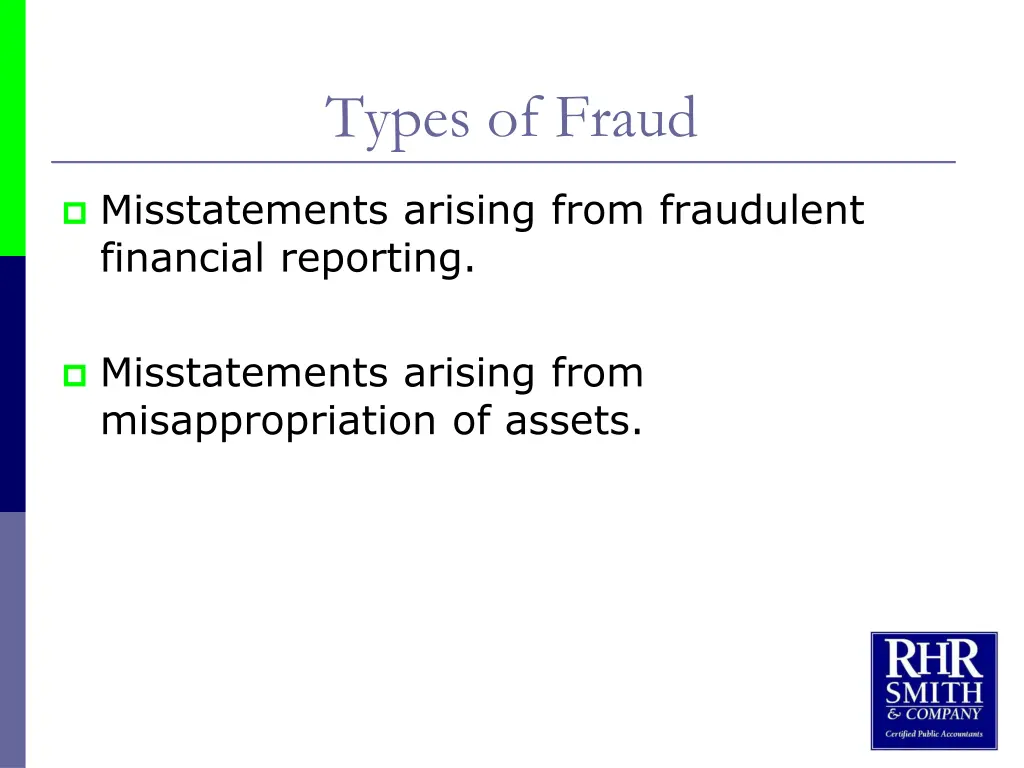 types of fraud