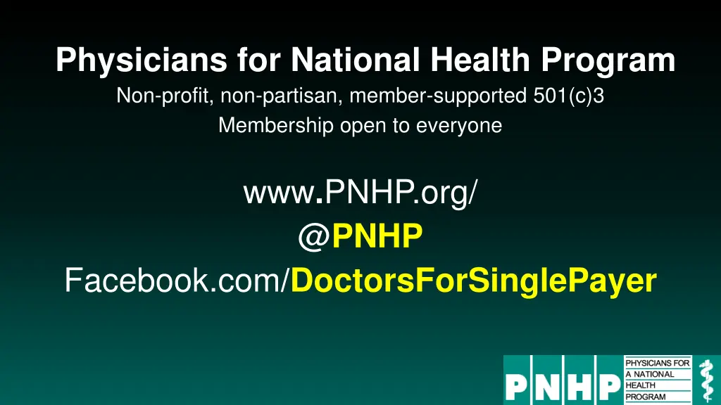 physicians for national health program non profit