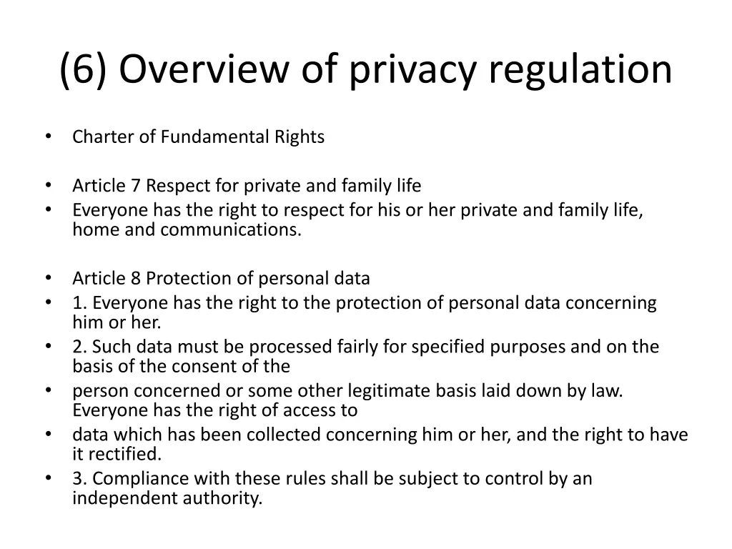 6 overview of privacy regulation 2