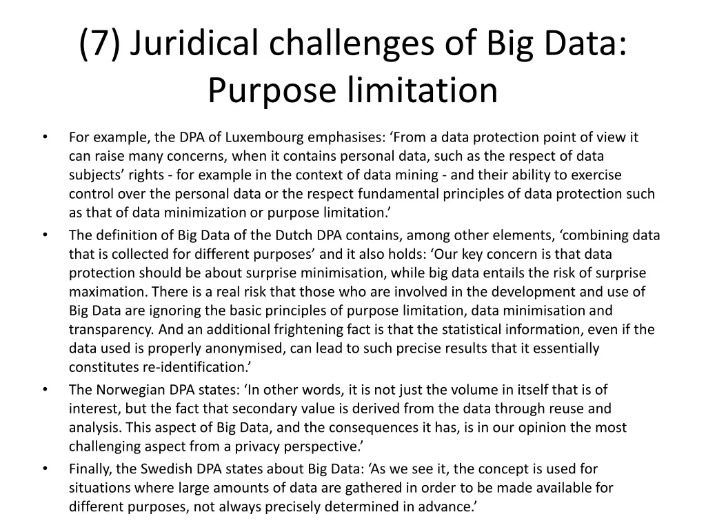 7 juridical challenges of big data purpose 4