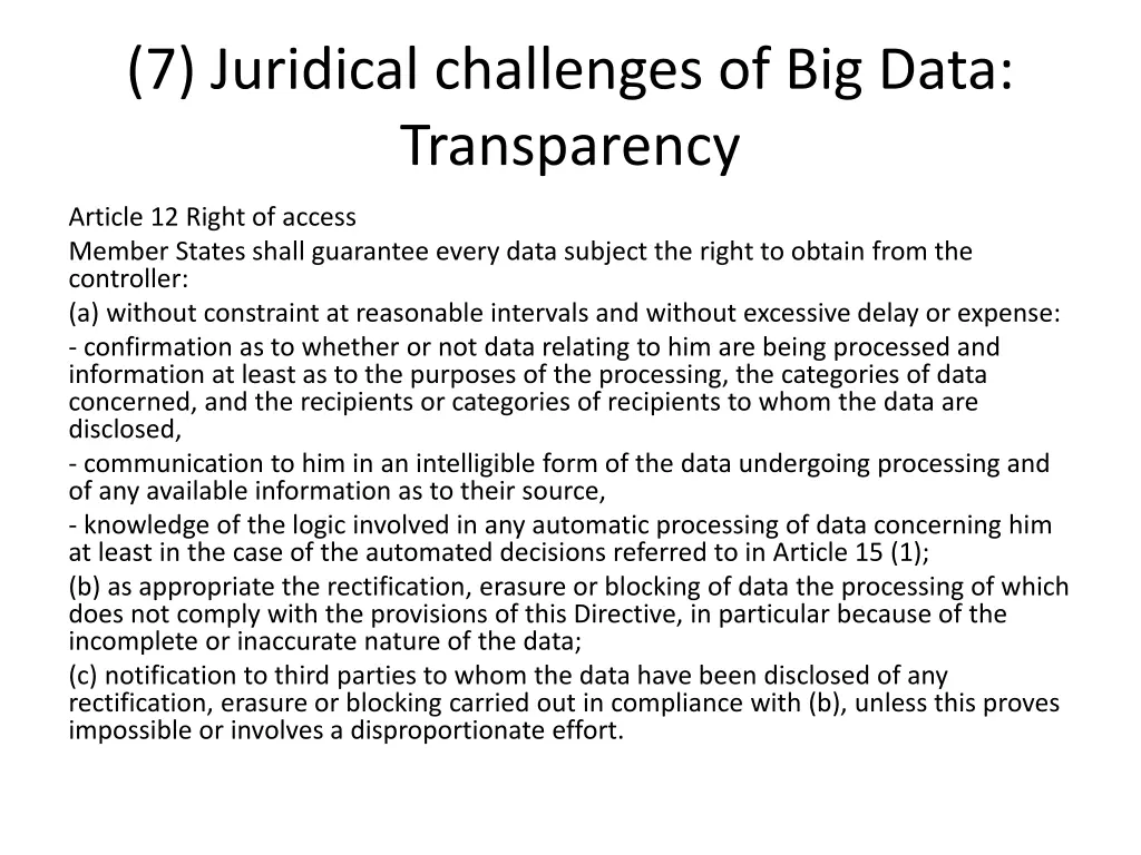 7 juridical challenges of big data transparency 1