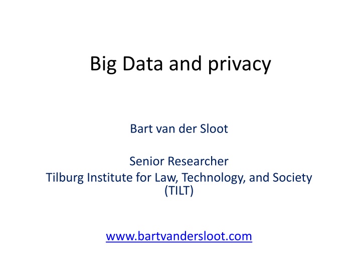 big data and privacy