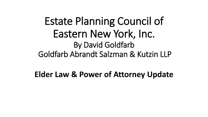 estate planning council of estate planning