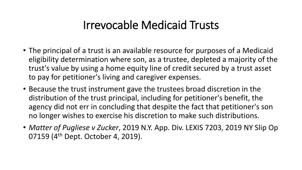 irrevocable medicaid trusts irrevocable medicaid