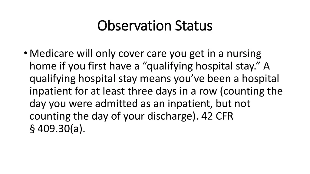 observation status observation status