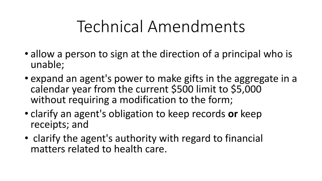 technical amendments