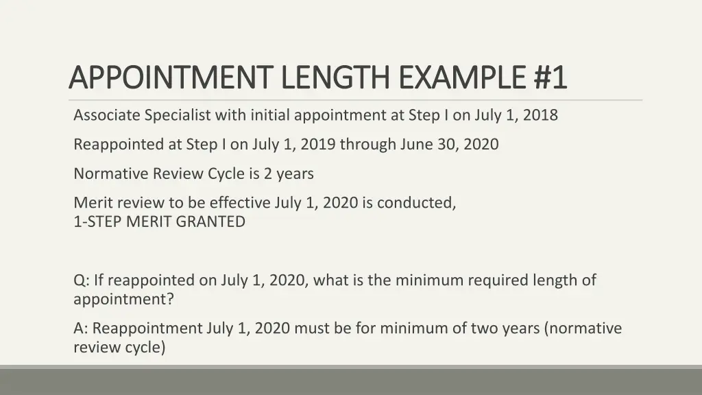 appointment length example 1 appointment length