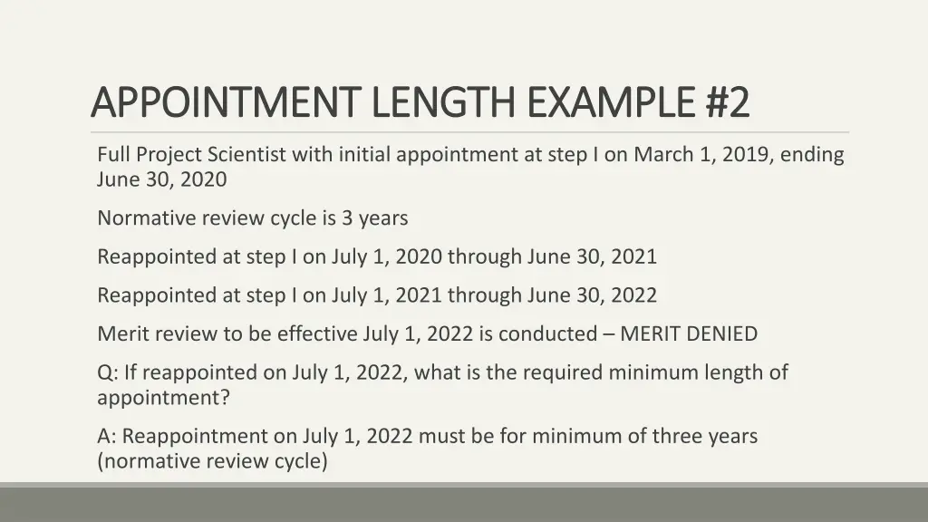 appointment length example 2 appointment length