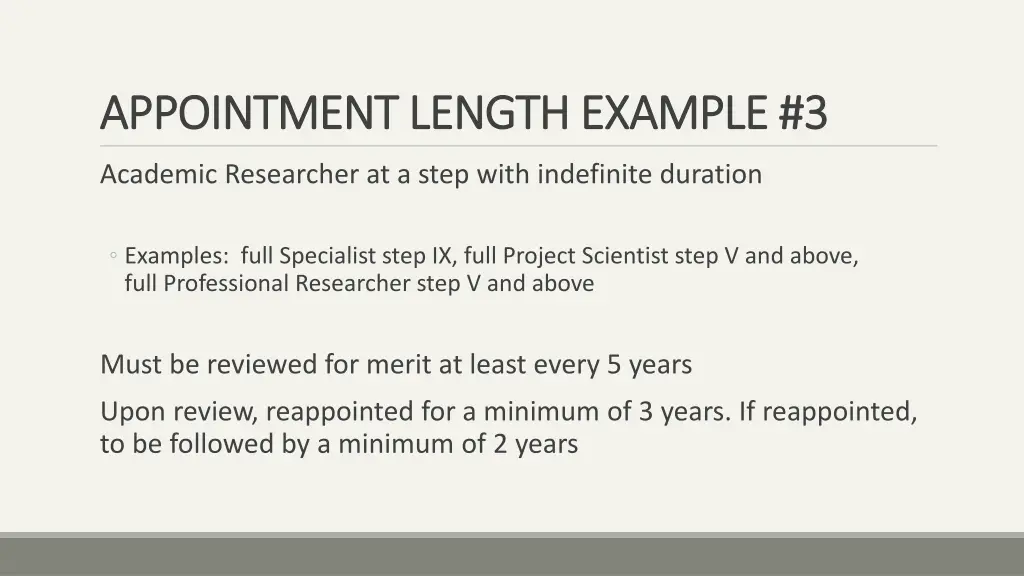 appointment length example 3 appointment length