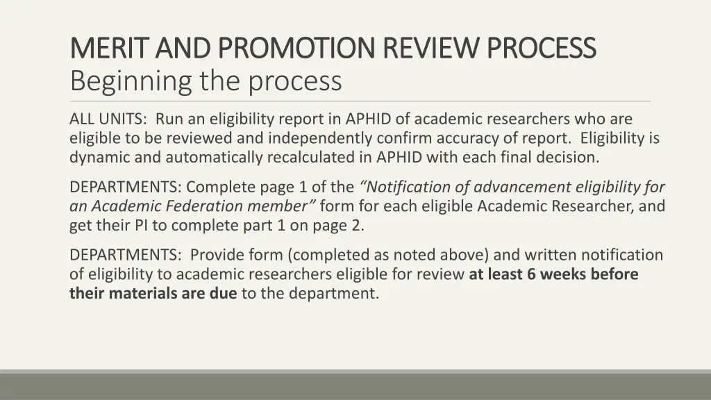 merit and promotion review process merit 1