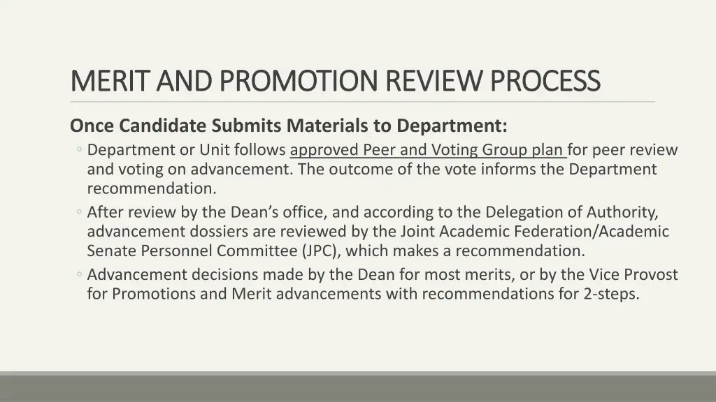 merit and promotion review process merit 5